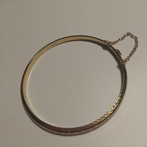 Thin bangle simple minimal gold plated sterling